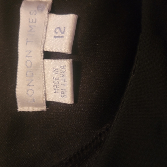 London Times Black and White Floral Shift Dress 12 - Picture 7 of 7